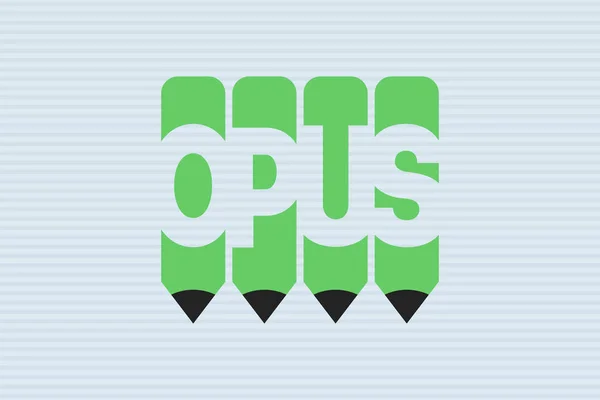 창조적 아이디어 설계가 오푸스 텍스트 일러스트 그래픽 디자인 Opus Typography — 스톡 벡터