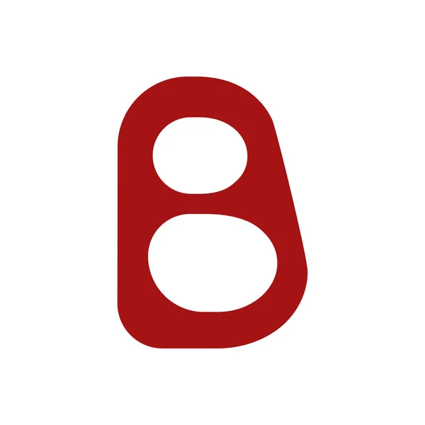字母B排字标志设计模板元素 用于公司的标识 标识等 白底红字B文本T恤衫矢量设计 — 图库矢量图片