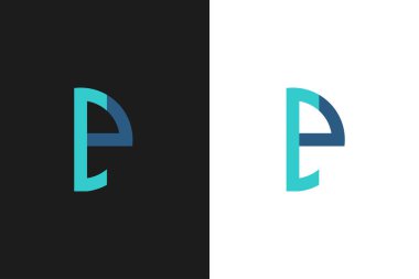 C harfi ve P eşsiz logo vektör illüstrasyonunu birleştirir. Açık ve koyu arkaplan için akıllı renk ile CEP harf işareti logo şablonu.