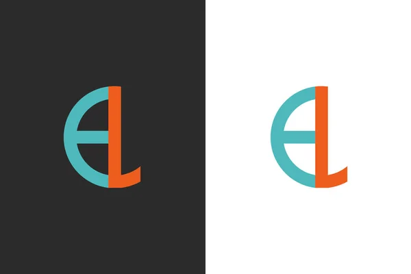 Γράμμα Και Συνδυάζουν Μοναδική Διανυσματική Απεικόνιση Λογότυπου Γράμμα Σήμα Πρότυπο — Διανυσματικό Αρχείο
