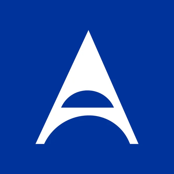 타이포그래피 로고는 템플릿 요소를 디자인 회사의 정체성을 사용하는 것입니다 파란색 — 스톡 벡터