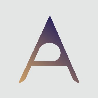 Beyaz arkaplanda bir metin tişört vektör tasarımı. Harf A tipografi logo tasarım şablonu ögesi.