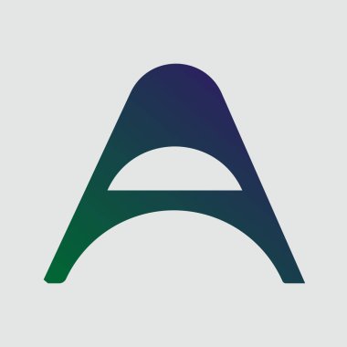 Beyaz arkaplanda bir metin tişört vektör tasarımı. Harf A tipografi logo tasarım şablonu ögesi.