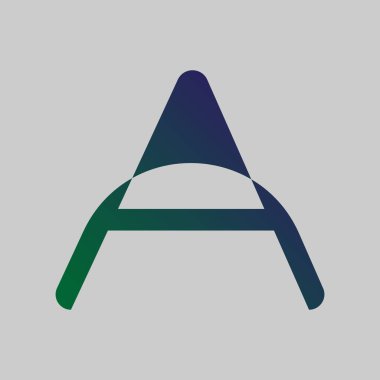 Harf A tipografi logosu tasarım şablonu ögesi. Beyaz arkaplanda bir metin t-shirt vektör tasarımı.