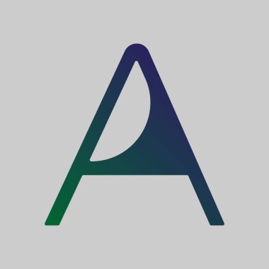 Harf A tipografi logosu tasarım şablonu ögesi. Beyaz arkaplanda bir metin tişört vektör tasarımı. Logo, sembol, imza ve şirketin kimliği için kullan.