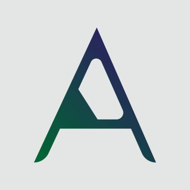 Harf A tipografi logosu tasarım şablonu ögesi. Beyaz arkaplanda bir metin t-shirt vektör tasarımı.