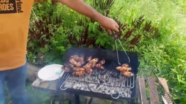 Izgarada elle yapılan et ızgarası.. 