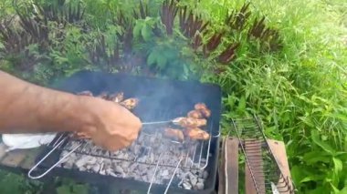 Izgarada elle yapılan et ızgarası.. 