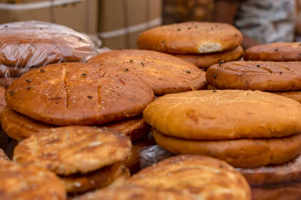 Старий Муслім Продавав Хліб Вулиці Закарія Час Рамадана — стокове фото