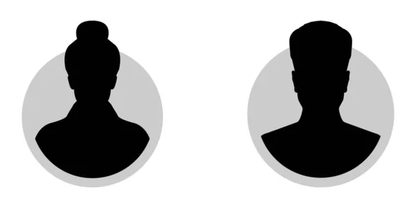 Standard Anonyme Benutzer Portrait Vektor Illustration Flache Grafik Vektor Designs — Stockvektor