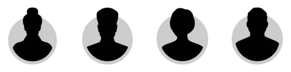 Умолчанию Анонимный Векторный Портрет Пользователя Иллюстрирует Плоские Графические Векторные Конструкции — стоковый вектор