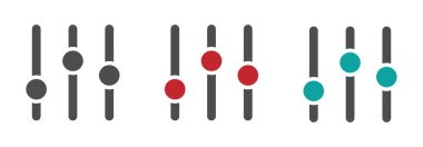 Müzik simgelerini ayarla. Ses tabelaları ayarlandı