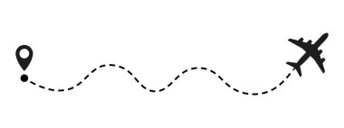 Uçak hattı yol çizimi çizimi