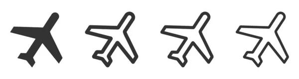 Лінія Літака Заповнені Векторні Піктограми — стоковий вектор