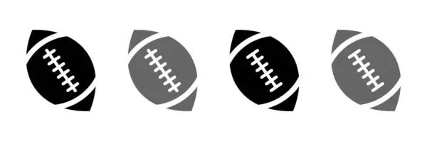 Americký Fotbal Vektorové Ikony Set — Stockový vektor