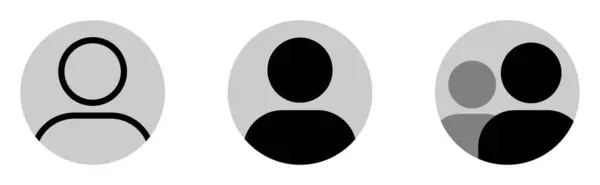 Anonyme Benutzer Portrait Vektor Grafische Symbole — Stockvektor