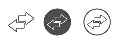 Ok veri transferi düz vektör simgeleri ayarlandı