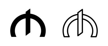  Azn simgesi. vektör işaretleri