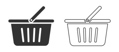  Sepet grafik vektör simgeleri ayarlandı