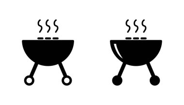  BBQ vektör simgeleri ayarlandı