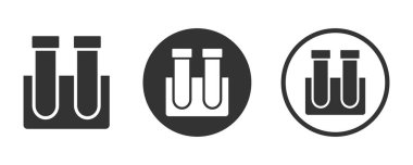 Kan örneği vektör simgeleri ayarlandı