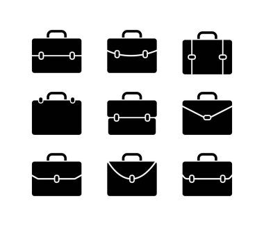 Evrak çantası vektör simgeleri ayarlandı