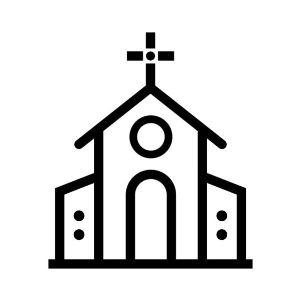 Church building vector icon