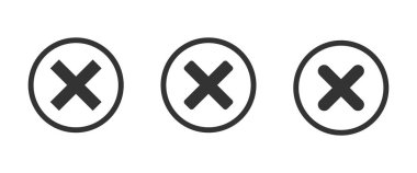 Kapalı vektör simgeleri ayarlandı. Hata vektör işareti