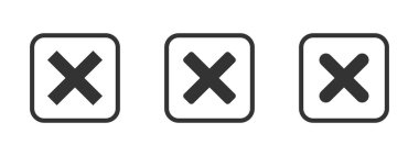 Kapalı işareti vektör simgesi