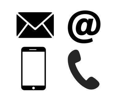 İletişim vektörü simgeleri ayarlandı