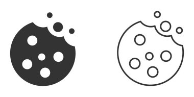 Çerez konsepti vektör simgeleri ayarlandı