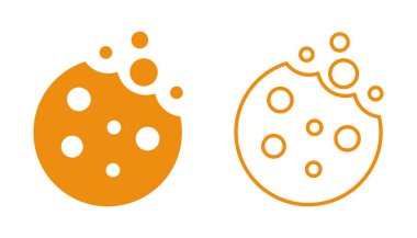 Çerez grafik konsept vektör simgeleri ayarlandı