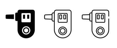 Nefes kontrol vektör simgeleri ayarlandı