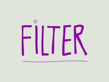 Açık Arkaplan Vektör Tasarımı Üzerine Oyuncu Yazı Tipi ve Altını Çizili Yaratıcı Mor FILTER