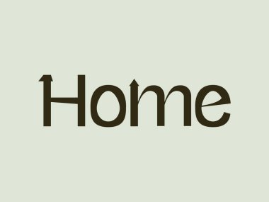 Arrow Elementleri ve Minimalist Biçimli Kelime Evi 'nin Yaratıcı Vektör Tipografi Tasarımı