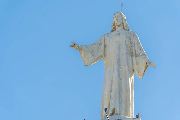 Cristo Cerro Los Angeles Getafe Sagrado Coração Jesus Durante Dia — Fotografia de Stock