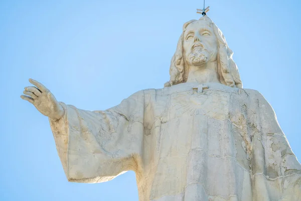 Христос Серро Лос Анхелес Хетафе Священное Сердце Иисуса Солнечный День — стоковое фото