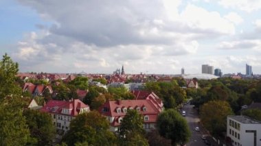 Leipzig, Almanya - Gohliser Schl sschen Aero görünümü