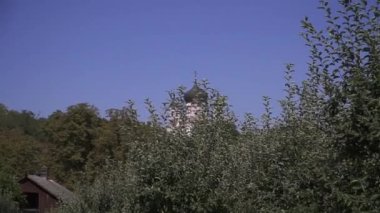 Akşam Feofania Park, Ukrayna, Kyiv 'de.