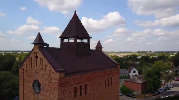 Aerial View Historical Cultural Complex Radomyshl Castle Ukraine — Stock Video