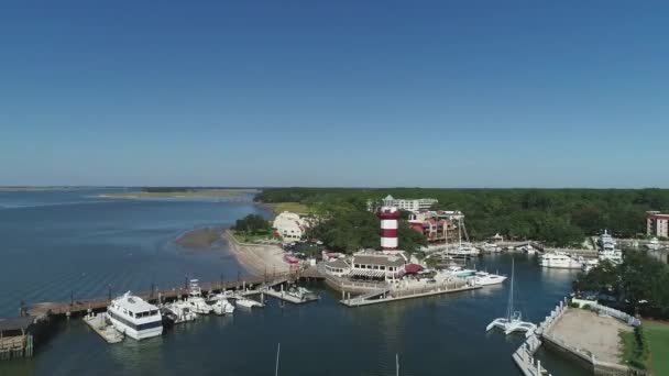 Luftaufnahme Der Bucht Des Yachtclubs — Stockvideo