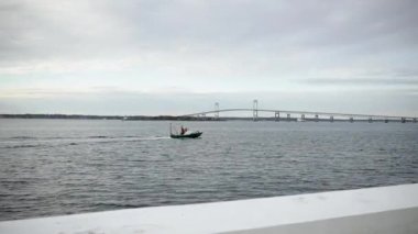 Hava Aracı Görüntüleri, Newport, Rhode Island. Atlantik Okyanusu.