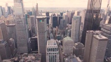 New York Citys Hudson Yards 'ın havadan görüntüsü. Manhattan şehir merkezi..