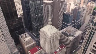 New York Citys Hudson Yards 'ın havadan görüntüsü. Manhattan şehir merkezi..