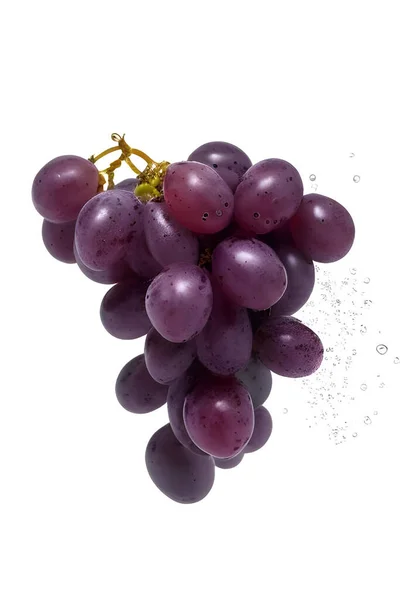 Rijpe Sappige Druiven Geïsoleerd Een Witte Achtergrond — Stockfoto