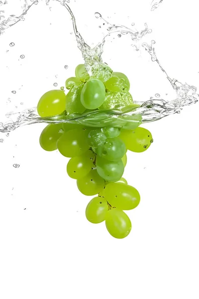 Frische Grüne Trauben Wasser — Stockfoto