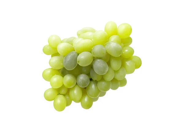 在白色背景上分离的绿色葡萄 — 图库照片