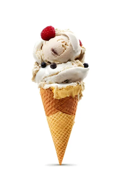 Ice Cream Cone Strawberry Chocolate — Fotografia de Stock