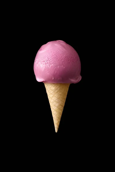 Fagylalt Fekete Háttérrel — Stock Fotó
