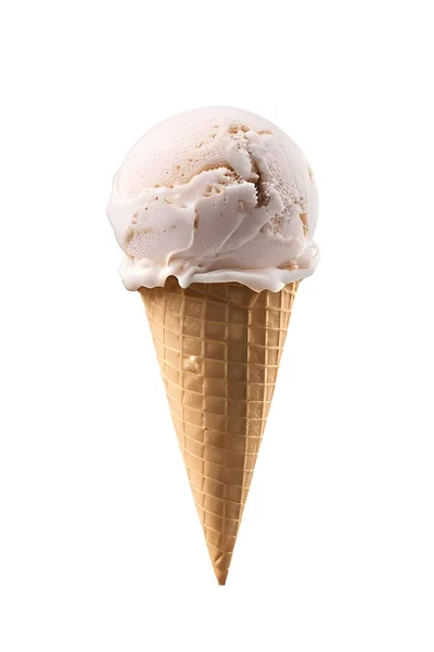 チョコレートとバニラアイスのアイスクリームコーン — ストック写真